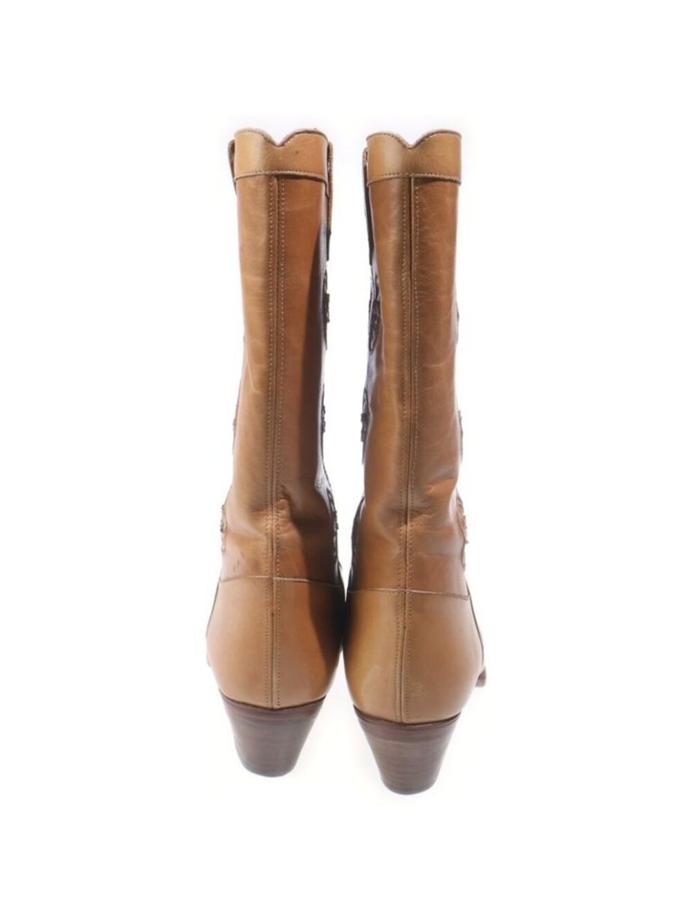 Gucci Interlocking Leather Western Long Boots Shoes Brown - Picture 3 of 6